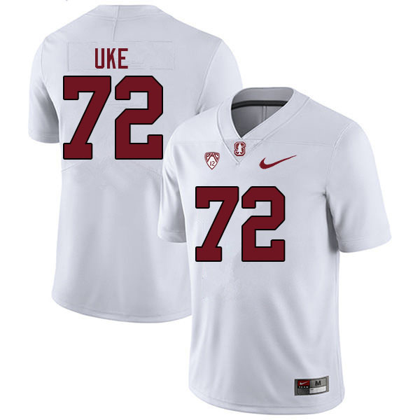 Men #72 Austin Uke Stanford Cardinal College Football Jerseys Sale-White - Click Image to Close